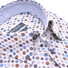 Ledûb Dot Fantasy Button-Down Modern Fit Overhemd Blauw-Bruin