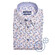 Ledûb Dot Fantasy Button-Down Modern Fit Overhemd Blauw-Bruin