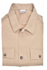 Ledûb Double Chest Pocket Tricot Overshirt Light Brown