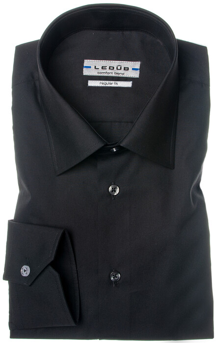 Ledûb Dress Shirt 55-45 Overhemd Zwart