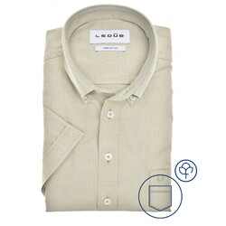 Ledûb Dynamic Plain Oxoford Overhemd Licht Groen