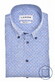 Ledûb Easy Iron Cotton Allover Fantasy Pattern Overhemd Midden Blauw