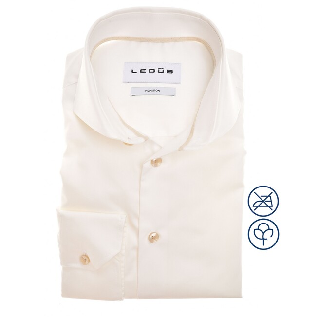 Ledûb Elegant Cream Overhemd Antiekwit
