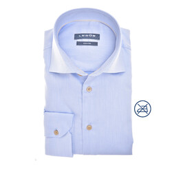 Ledûb Elegant Structured Dress Shirt Overhemd Licht Blauw