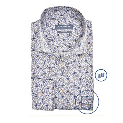 Ledûb Enchanted Floral Fantasy Overhemd Blauw-Zand
