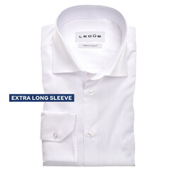 Ledûb Extra Lange Mouw Cotton Comfort Blend Overhemd Wit