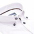 Ledûb Extra Lange Mouw Uni Color Easy Care Cotton Blend Overhemd Wit-Donkerbruin