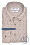 Ledûb Extra Long Sleeve 7 Allover Fantasy Circle Dot Pattern Easy-Iron Overhemd Licht Bruin