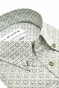 Ledûb Extra Long Sleeve 7 Allover Fantasy Circle Dot Pattern Easy-Iron Overhemd Licht Groen