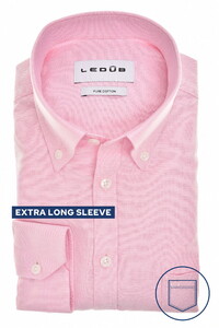 Ledûb Extra Long Sleeve 7 Button-Down Oxford Overhemd Roze