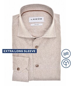 Ledûb Extra Long Sleeve Allover Multi Mini Dot Shirt Mid Brown
