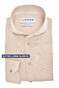 Ledûb Extra Long Sleeve Linnen Look Subtle Contrast Details Overhemd Licht Bruin