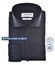 Ledûb Extra Long Sleeve Solid Color Cotton Jersey Stretch Overhemd Blauw