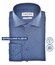 Ledûb Extra Long Sleeve Solid Color Cotton Jersey Stretch Overhemd Midden Blauw