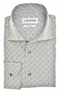 Ledûb Fantasy Abstract Pattern Easy-Iron Cotton Overhemd Licht Groen