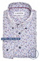 Ledûb Fantasy Abstract Pattern Extra Long Sleeve Comfort Blend Fabric Overhemd Lichtgrijs-Rood