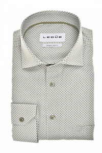 Ledûb Fantasy Allover Mini Ovals Pattern Shirt Mid Green