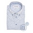 Ledûb Fantasy Check Dot Pattern Short Sleeve Button-Down Overhemd Midden Blauw