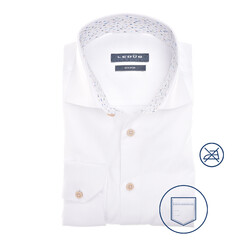 Ledûb Fantasy Collar Contrast Overhemd Wit