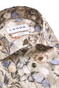 Ledûb Fantasy Floral Pattern Easy-Iron Cotton Overhemd Midden Bruin