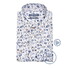 Ledûb Fantasy Leaves Pattern Button-Down Pure Cotton Overhemd Wit-Blauw