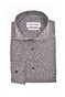 Ledûb Fine Allover Pattern Cotton Stretch Overhemd Donker Rood