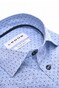 Ledûb Fine Allover Pattern Easy-Iron Cotton Overhemd Licht Blauw