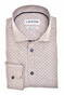 Ledûb Fine Allover Pattern Easy-Iron Cotton Shirt Light Brown