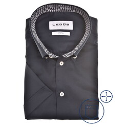 Ledûb Fine-Circle Fantasy Collar Contrast Overhemd Navy