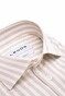 Ledûb Fine Jersey Striped Stretch Overhemd Zand
