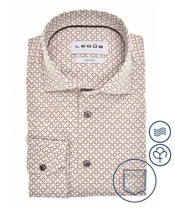 Ledûb Geometric Circles of Style Shirt Mid Brown