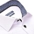 Ledûb Geometric Tiling Contrast Long Sleeve Semi-Spread Modern Fit Overhemd Wit