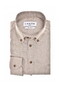 Ledûb Herringbone Fine Pattern Button-Down Shirt Light Brown