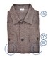 Ledûb Herringbone Flanel Overshirt Donker Bruin