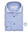 Ledûb Herringbone Subtle Dot Flanel Overhemd Licht Blauw