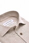 Ledûb Herringbone Subtle Dot Flanel Overhemd Licht Bruin