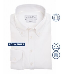 Ledûb Jersey Stretch Elegance Poloshirt Wit