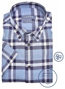Ledûb Leisure Check Overhemd Blauw
