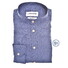 Ledûb Linnen Blend Slim Casual Overhemd Midden Blauw