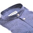 Ledûb Linnen Blend Slim Casual Overhemd Midden Blauw