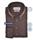 Ledûb Long Sleeve Jersey Cotton Stretch Polo Donker Bruin