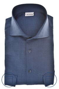 Ledûb Long Sleeve Stretch Double Chest Pocket Overshirt Donker Blauw