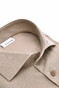Ledûb Long Sleeve Stretch Double Chest Pocket Overshirt Midden Bruin