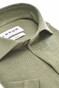 Ledûb Lyocell Cotton Jersey Cutaway Collar Polo Midden Groen