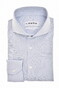 Ledûb Modern Active Stretch Piqué Ton-sur-Ton Details Overhemd Licht Blauw