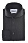 Ledûb Modern Active Stretch Piqué Ton-sur-Ton Details Overhemd Zwart