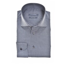 Ledûb Modern Geometric Dot Overhemd Navy