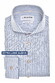 Ledûb Modern Linnen Look Pure Cotton Allover Stripe Overhemd Midden Blauw