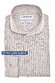 Ledûb Modern Linnen Look Pure Cotton Allover Stripe Overhemd Midden Bruin
