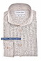 Ledûb Modern Linnen Look Pure Cotton Allover Stripe Overhemd Midden Bruin